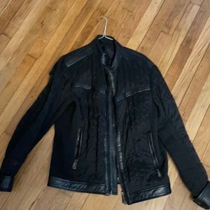 Versace leather jacket. Tight fitting medium
